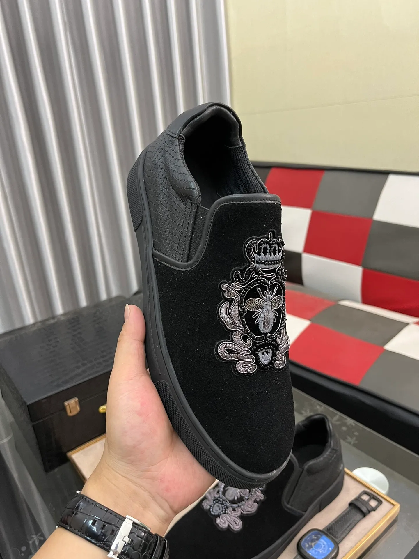 Men's Men's Shoes💰360⌚️⌚️《GUCCI》The latest hot-selling casual shoes, top brand [seduce] luxury~purchase, top~quality. Products sold at the counter [Qiang] The original fabric adopts 3D embroidery technology ➕ Comfortable sheepskin lining, available in 38-443️⃣ styles